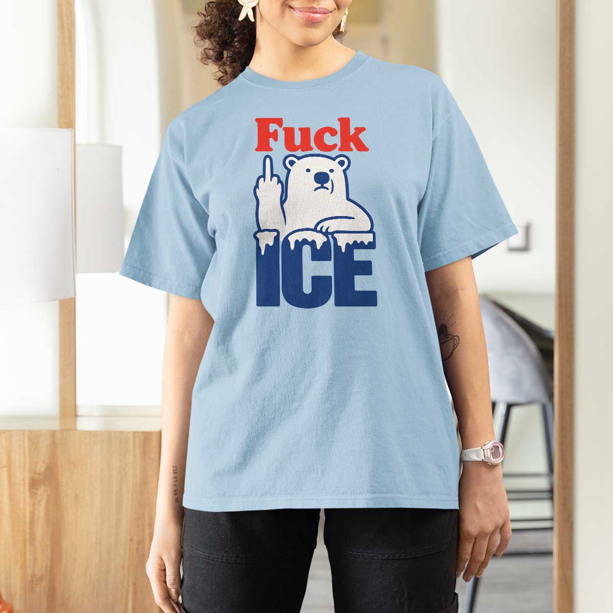 Fck Ice T Shirt For Women Get The Fck Out Of Minneapolis Polar Bear