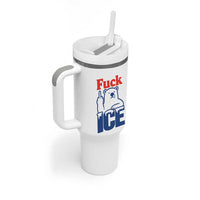 Fck Ice Tumbler With Handle Get The Fck Out Of Minneapolis Polar Bear