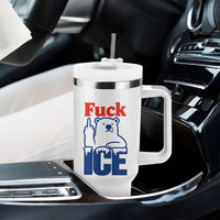 Fck Ice Tumbler With Handle Get The Fck Out Of Minneapolis Polar Bear