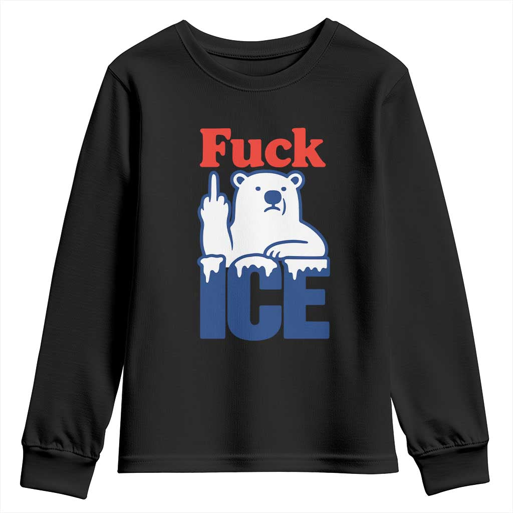 Fck Ice Youth Sweatshirt Get The Fck Out Of Minneapolis Polar Bear