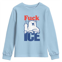 Fck Ice Youth Sweatshirt Get The Fck Out Of Minneapolis Polar Bear