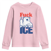 Fck Ice Youth Sweatshirt Get The Fck Out Of Minneapolis Polar Bear