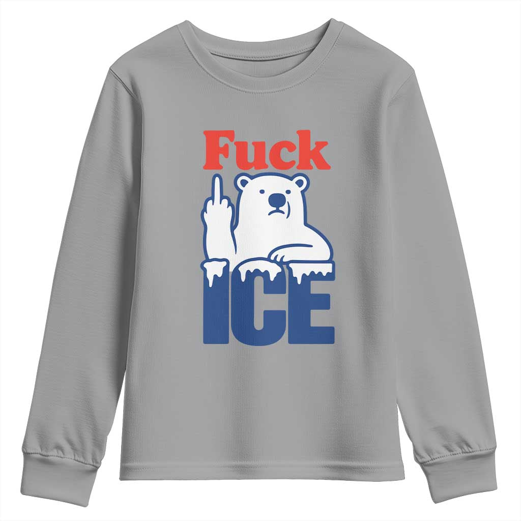Fck Ice Youth Sweatshirt Get The Fck Out Of Minneapolis Polar Bear