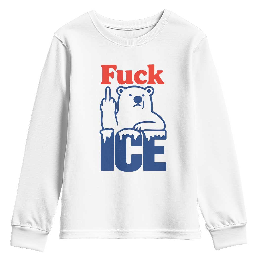 Fck Ice Youth Sweatshirt Get The Fck Out Of Minneapolis Polar Bear