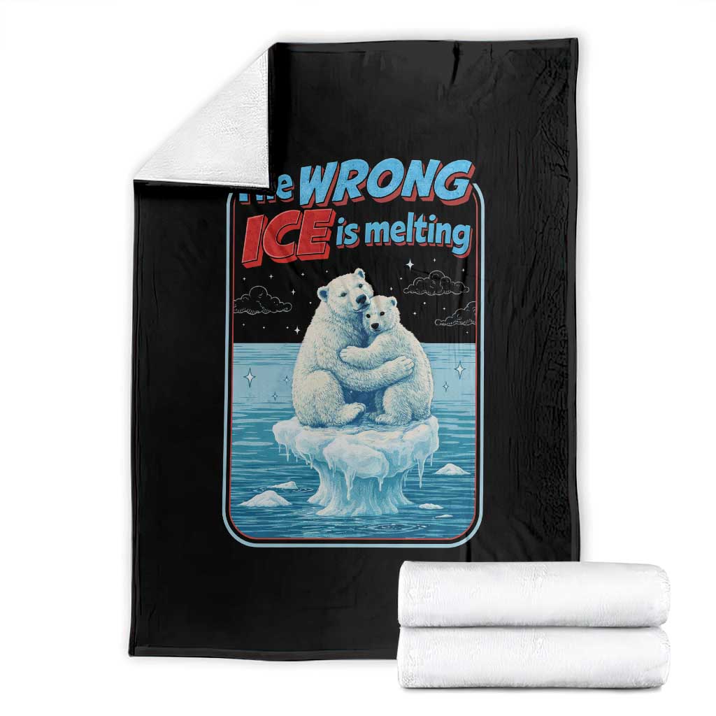 Fck Ice Throw Blanket The Wrong Ice Is Melting Polar Bear Social Justice