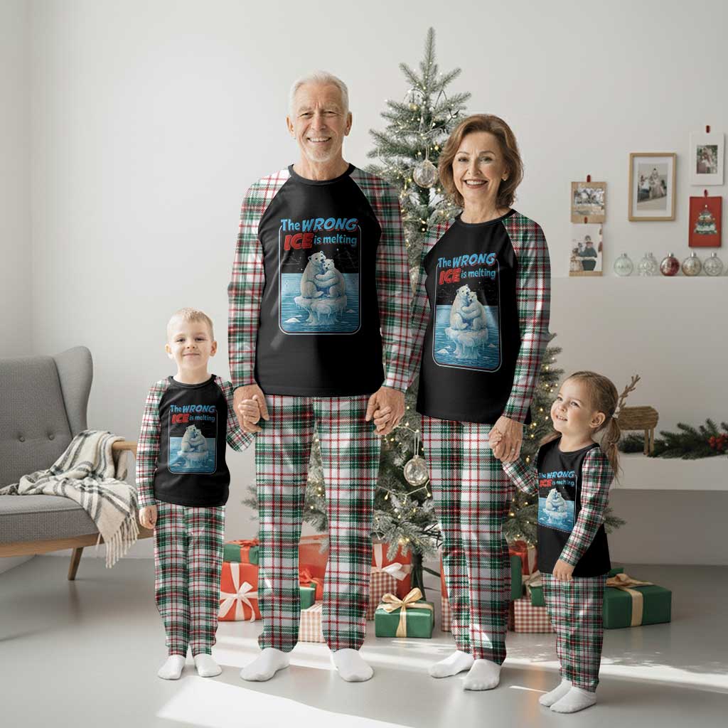 Fck Ice Plaid Pajama Set The Wrong Ice Is Melting Polar Bear Social Justice