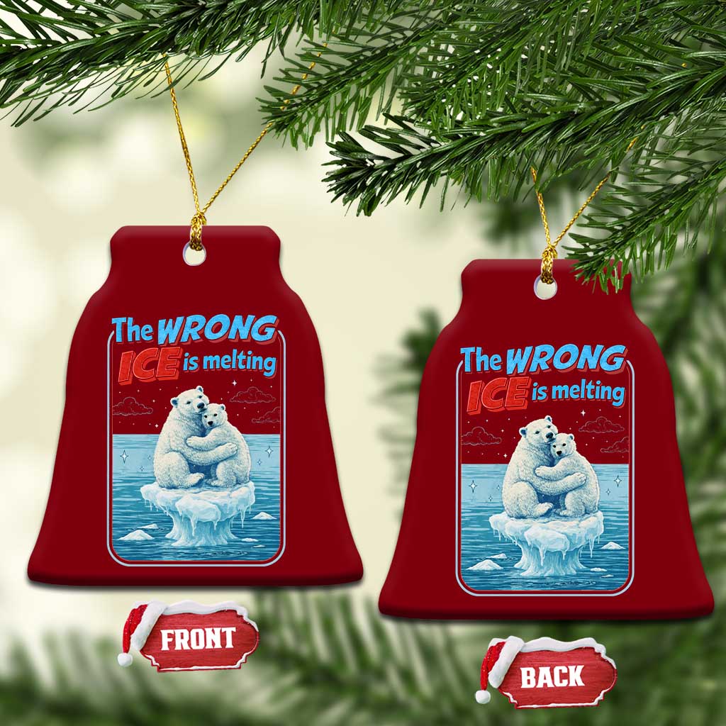Fck Ice Ceramic Ornament The Wrong Ice Is Melting Polar Bear Social Justice