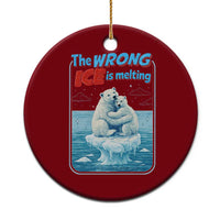Fck Ice Ceramic Ornament The Wrong Ice Is Melting Polar Bear Social Justice