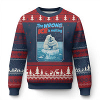 Fck Ice Ugly Christmas Sweater The Wrong Ice Is Melting Polar Bear Social Justice