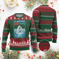 Fck Ice Ugly Christmas Sweater The Wrong Ice Is Melting Polar Bear Social Justice