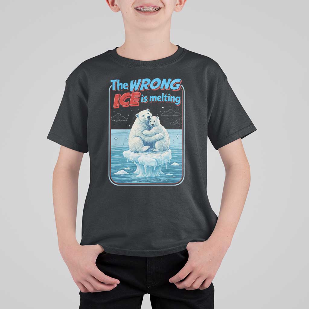 Fck Ice T Shirt For Kid The Wrong Ice Is Melting Polar Bear Social Justice