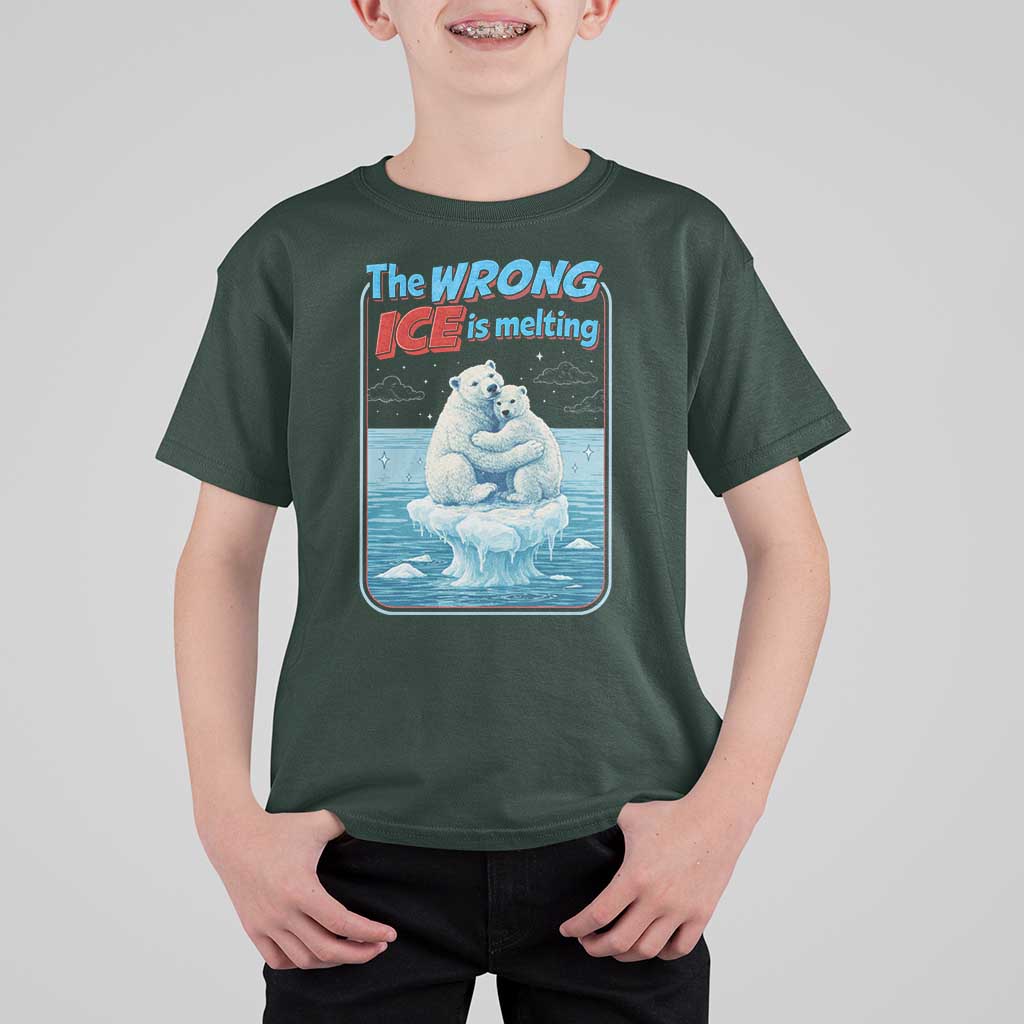 Fck Ice T Shirt For Kid The Wrong Ice Is Melting Polar Bear Social Justice