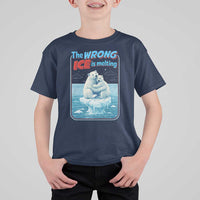 Fck Ice T Shirt For Kid The Wrong Ice Is Melting Polar Bear Social Justice