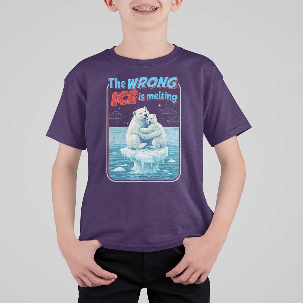 Fck Ice T Shirt For Kid The Wrong Ice Is Melting Polar Bear Social Justice