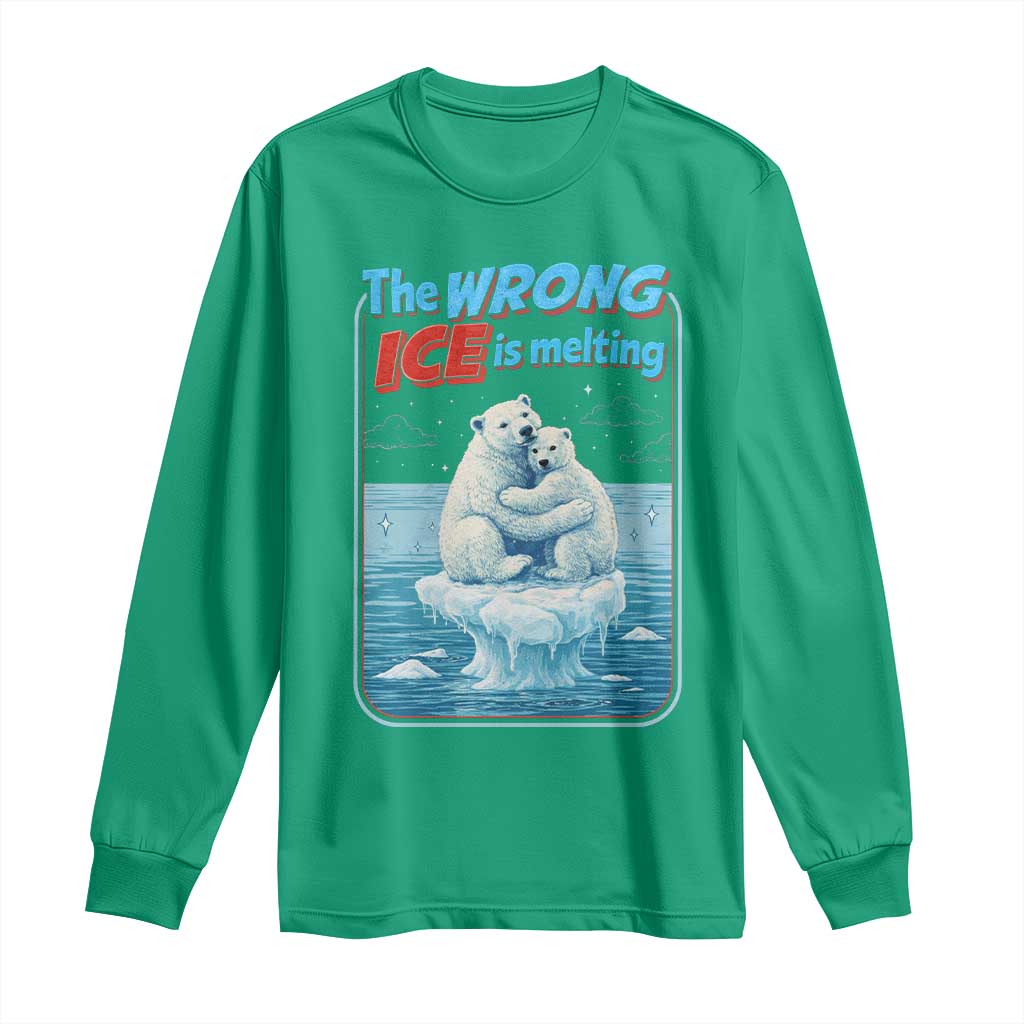 Fck Ice Long Sleeve Shirt The Wrong Ice Is Melting Polar Bear Social Justice