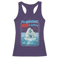 Fck Ice Racerback Tank Top The Wrong Ice Is Melting Polar Bear Social Justice