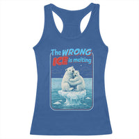 Fck Ice Racerback Tank Top The Wrong Ice Is Melting Polar Bear Social Justice