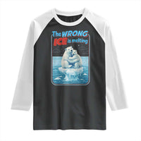 Fck Ice Raglan Shirt The Wrong Ice Is Melting Polar Bear Social Justice