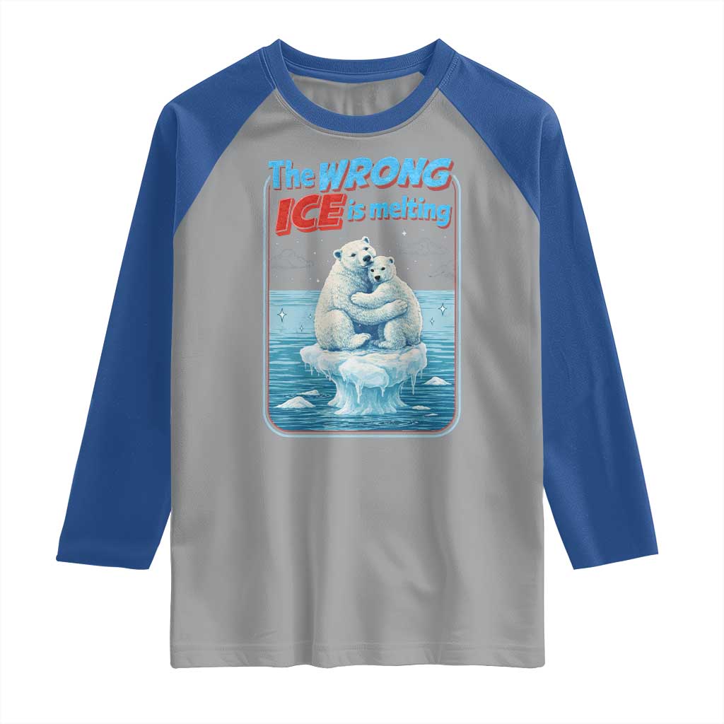 Fck Ice Raglan Shirt The Wrong Ice Is Melting Polar Bear Social Justice