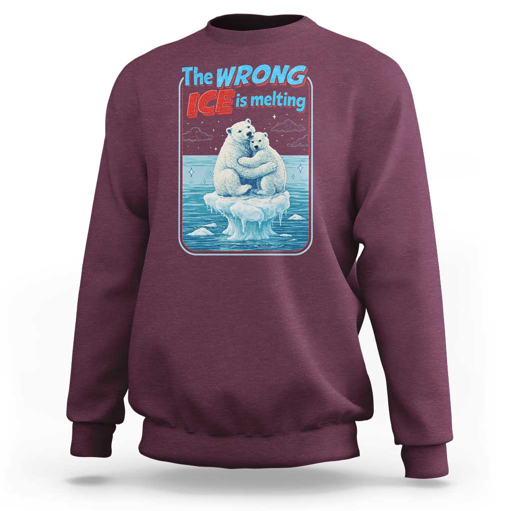Fck Ice Sweatshirt The Wrong Ice Is Melting Polar Bear Social Justice