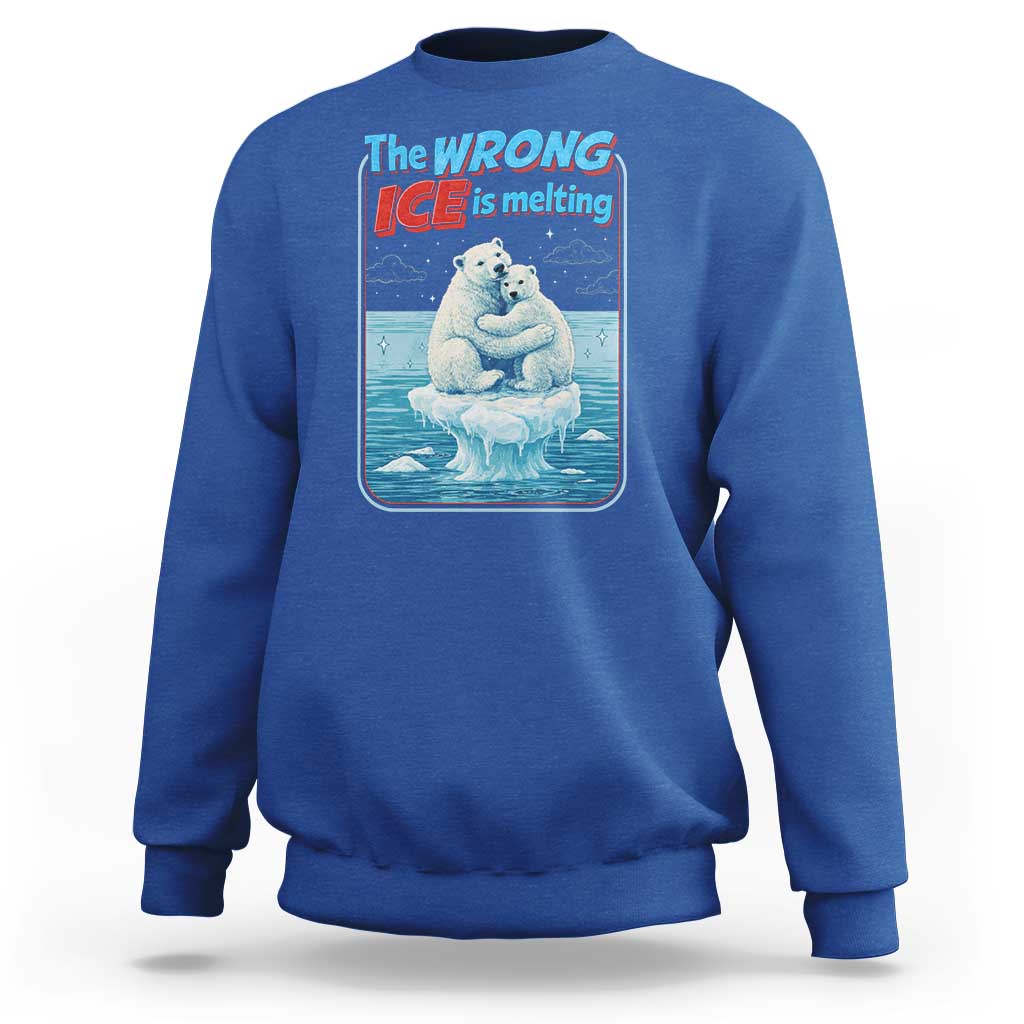 Fck Ice Sweatshirt The Wrong Ice Is Melting Polar Bear Social Justice