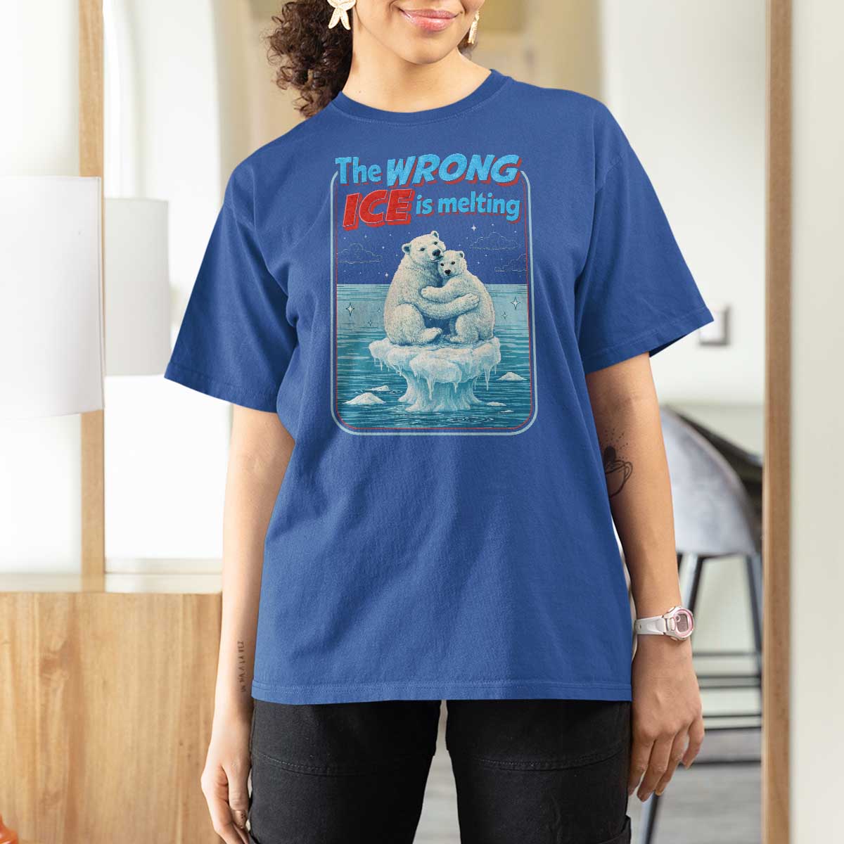 Fck Ice T Shirt For Women The Wrong Ice Is Melting Polar Bear Social Justice