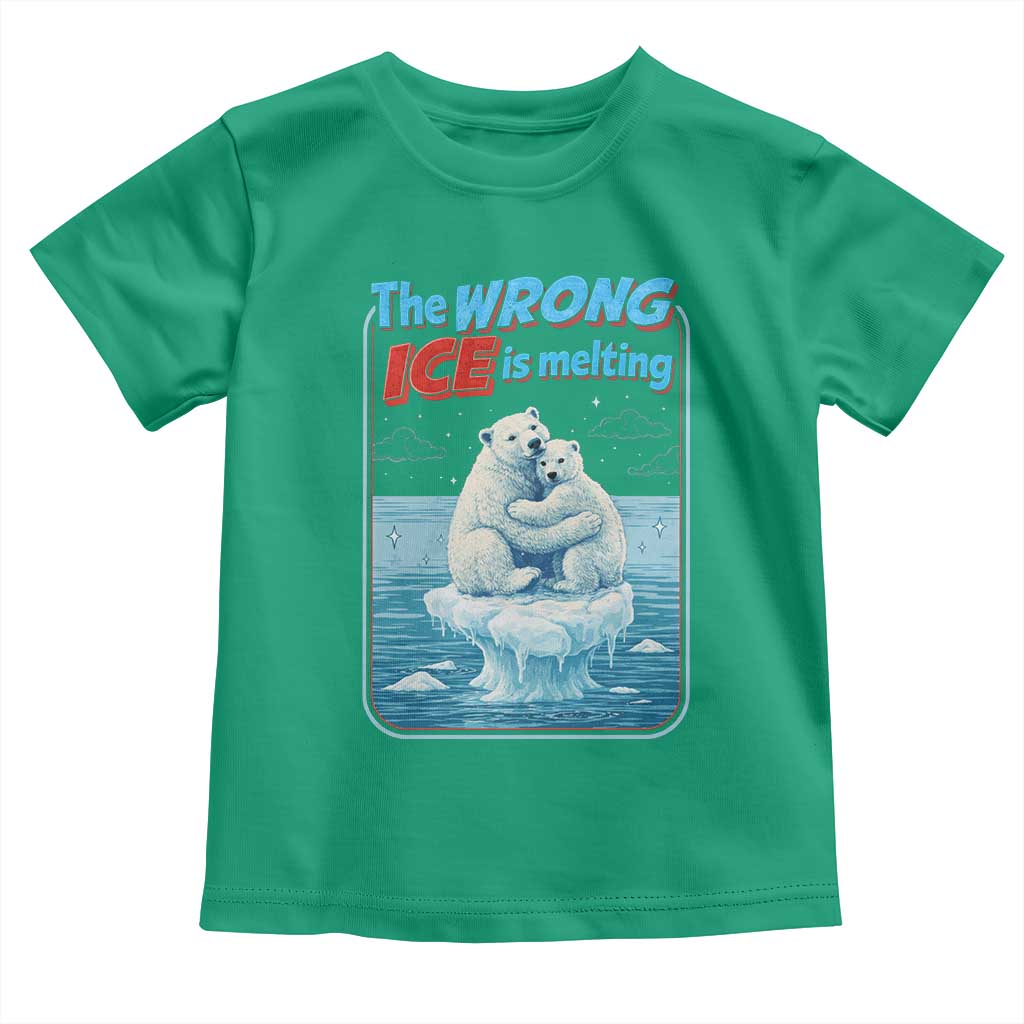 Fck Ice Toddler T Shirt The Wrong Ice Is Melting Polar Bear Social Justice