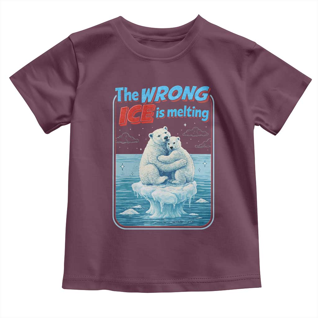 Fck Ice Toddler T Shirt The Wrong Ice Is Melting Polar Bear Social Justice