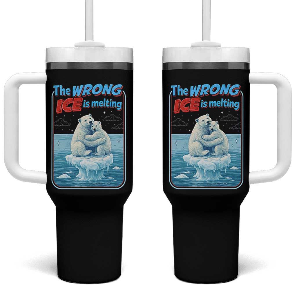 Fck Ice Tumbler With Handle The Wrong Ice Is Melting Polar Bear Social Justice