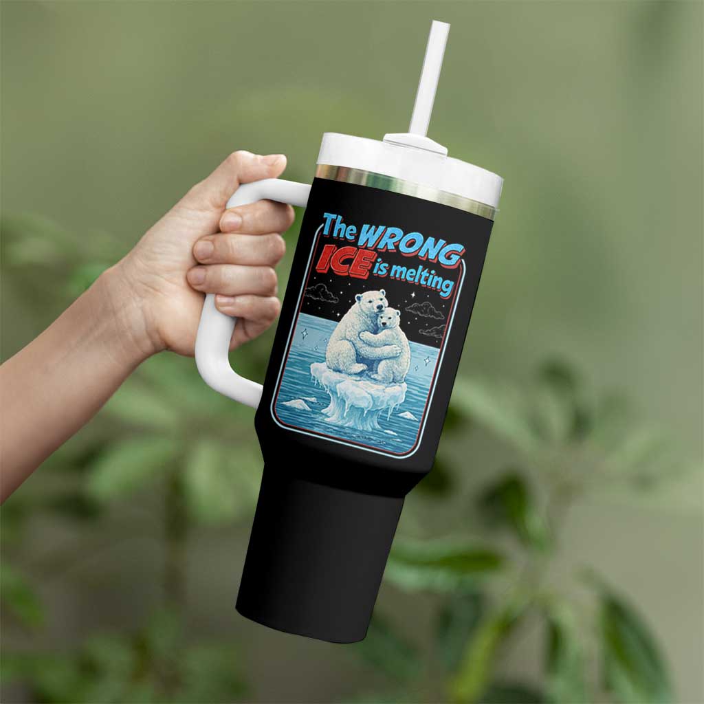 Fck Ice Tumbler With Handle The Wrong Ice Is Melting Polar Bear Social Justice