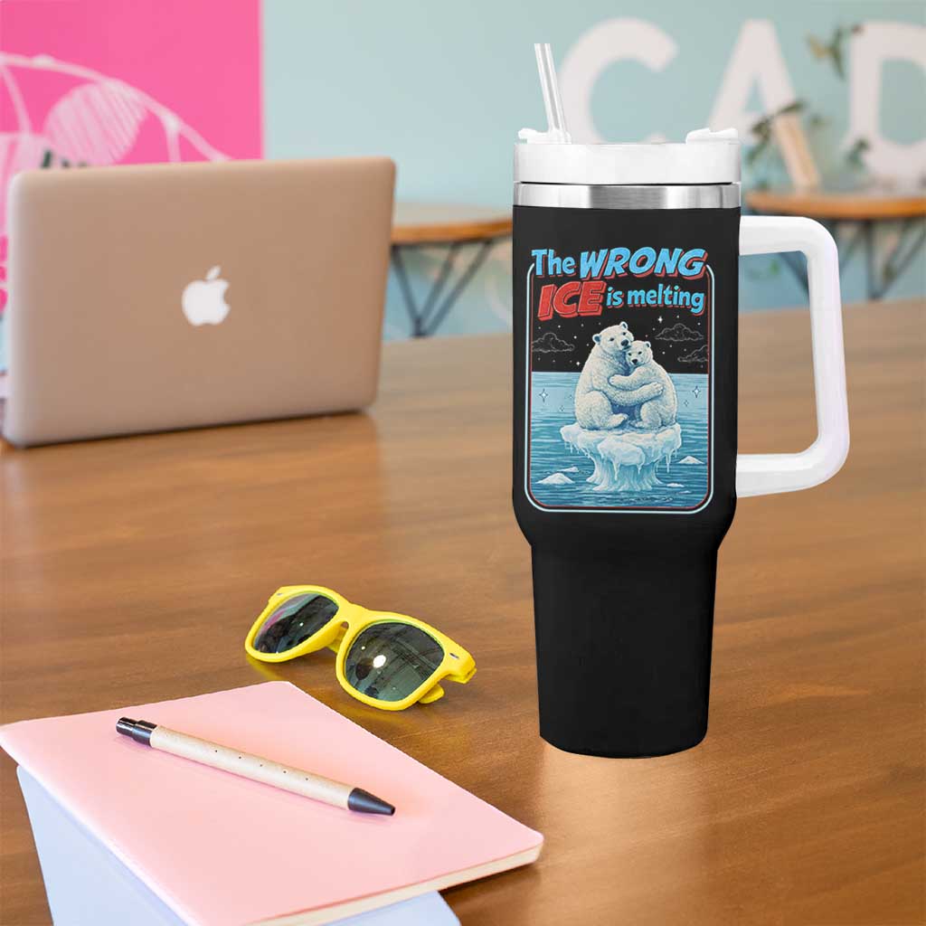 Fck Ice Tumbler With Handle The Wrong Ice Is Melting Polar Bear Social Justice