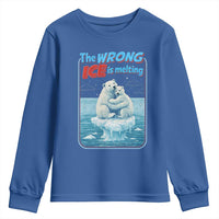 Fck Ice Youth Sweatshirt The Wrong Ice Is Melting Polar Bear Social Justice