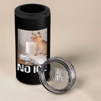 Funny Cat Meme No Ice 4 in 1 Can Cooler Tumbler Subtle FDT Political Satire Satirical Humor