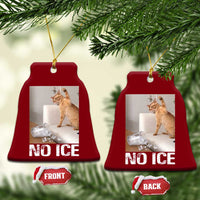 Funny Cat Meme No Ice Ceramic Ornament Subtle FDT Political Satire Satirical Humor