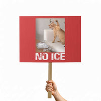Funny Cat Meme No Ice Protest Sign Subtle FDT Political Satire Satirical Humor