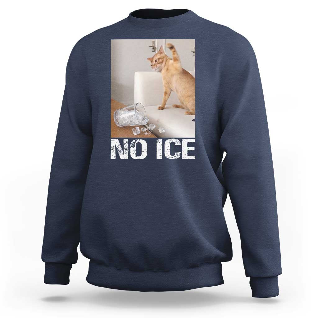 Funny Cat Meme No Ice Sweatshirt Subtle FDT Political Satire Satirical Humor