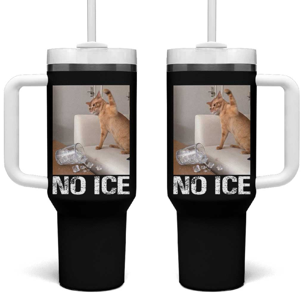 Funny Cat Meme No Ice Tumbler With Handle Subtle FDT Political Satire Satirical Humor