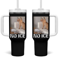 Funny Cat Meme No Ice Tumbler With Handle Subtle FDT Political Satire Satirical Humor