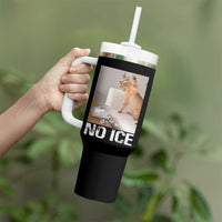 Funny Cat Meme No Ice Tumbler With Handle Subtle FDT Political Satire Satirical Humor