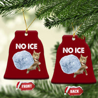 No Ice Ceramic Ornament Funny Cat Meme Subtle FDT Political Satire