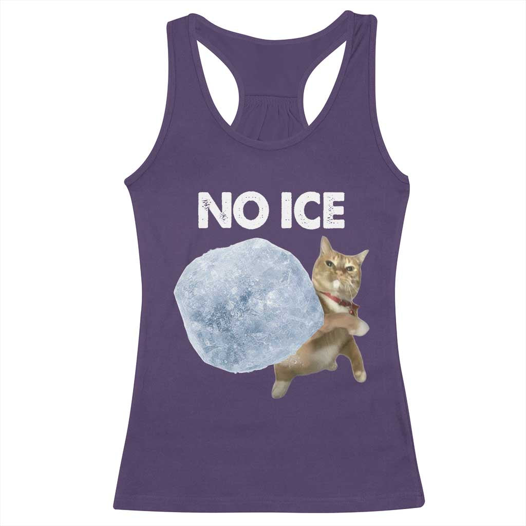 No Ice Racerback Tank Top Funny Cat Meme Subtle FDT Political Satire