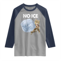 No Ice Raglan Shirt Funny Cat Meme Subtle FDT Political Satire