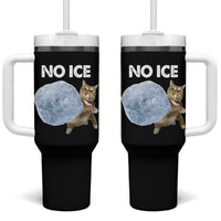 No Ice Tumbler With Handle Funny Cat Meme Subtle FDT Political Satire
