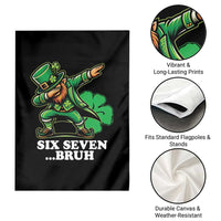 St Patricks Day Six Seven Bruh Garden Flag Leprechaun 67 Meme Irish Ireland Lucky Shamrocks