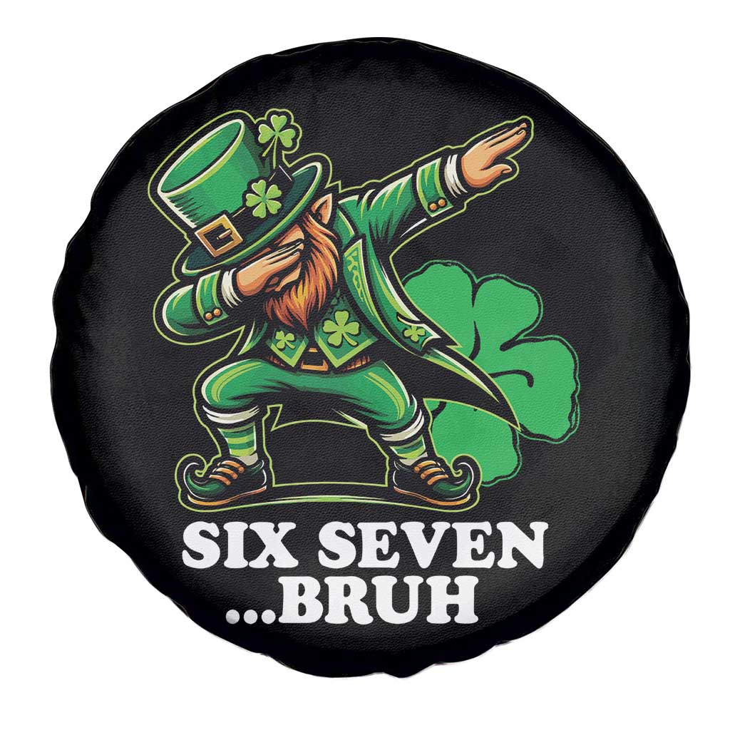St Patricks Day Six Seven Bruh Spare Tire Cover Leprechaun 67 Meme Irish Ireland Lucky Shamrocks