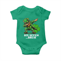 St Patricks Day Six Seven Bruh Baby Onesie Leprechaun 67 Meme Irish Ireland Lucky Shamrocks