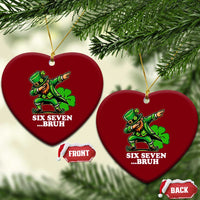 St Patricks Day Six Seven Bruh Ceramic Ornament Leprechaun 67 Meme Irish Ireland Lucky Shamrocks