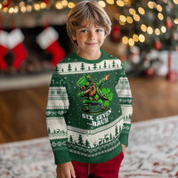 St Patricks Day Six Seven Bruh Ugly Christmas Sweater Leprechaun 67 Meme Irish Ireland Lucky Shamrocks