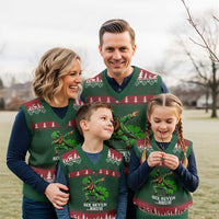 St Patricks Day Six Seven Bruh V-Neck Knit Sweater Vest Leprechaun 67 Meme Irish Ireland Lucky Shamrocks