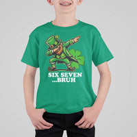 St Patricks Day Six Seven Bruh T Shirt For Kid Leprechaun 67 Meme Irish Ireland Lucky Shamrocks